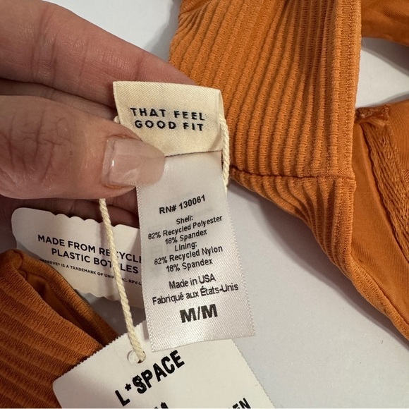 L*Space Nikita Top & Sandy Bottom Bikini Set Medium | Burnt Orange | NWT - Picture 7 of 9